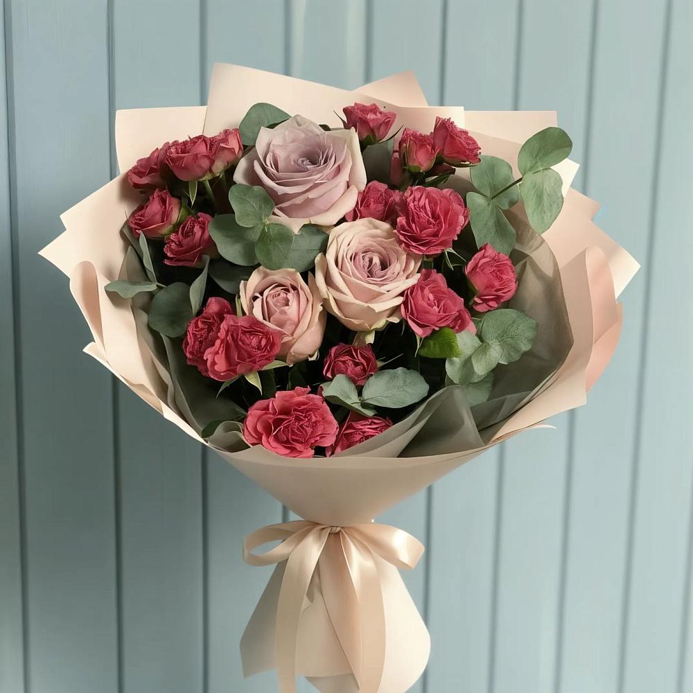 Букет цветов из: Гвоздики и Розы в Белокурихе
