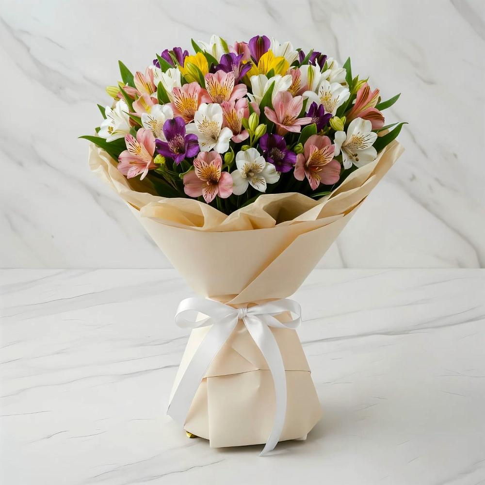 Букет цветов из: Альстромерии в Белокурихе