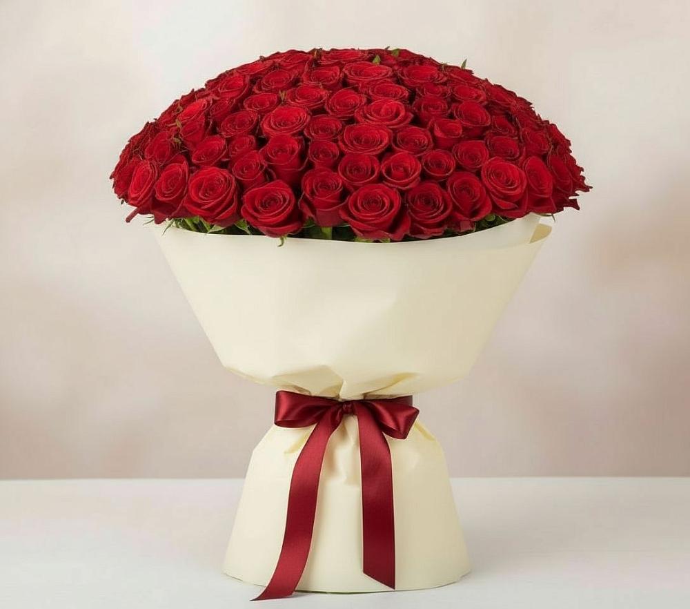 Букет 101 Красная роза Милано в Белокурихе