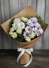 Букет цветов из:  Хризантемы и Розы в Белокурихе