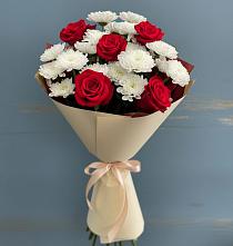 Букет цветов из:  Розы и Хризантемы в Белокурихе