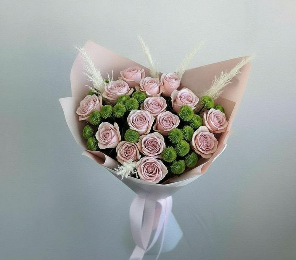 Букет цветов из: Розы и Хризантемы в Белокурихе