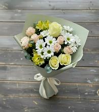 Букет цветов из:  Альстромерии, Розы и Хризантемы в Белокурихе