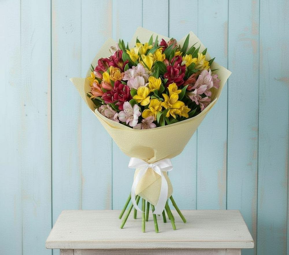 Букет цветов из: Альстромерии в Белокурихе
