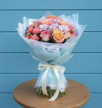 Букет цветов из:  Хризантемы и Розы в Белокурихе